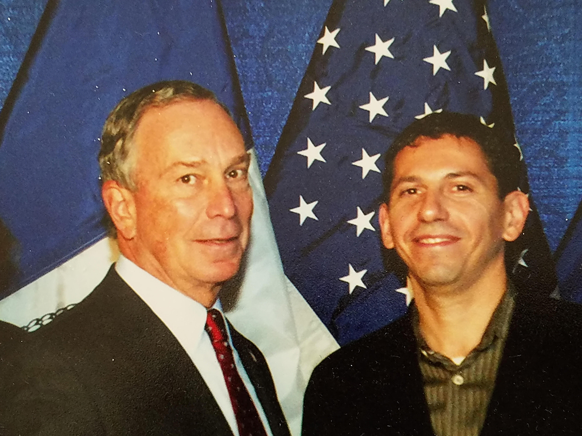 Mark Anthony with NYC Mayor Bloomberg at Inauguration